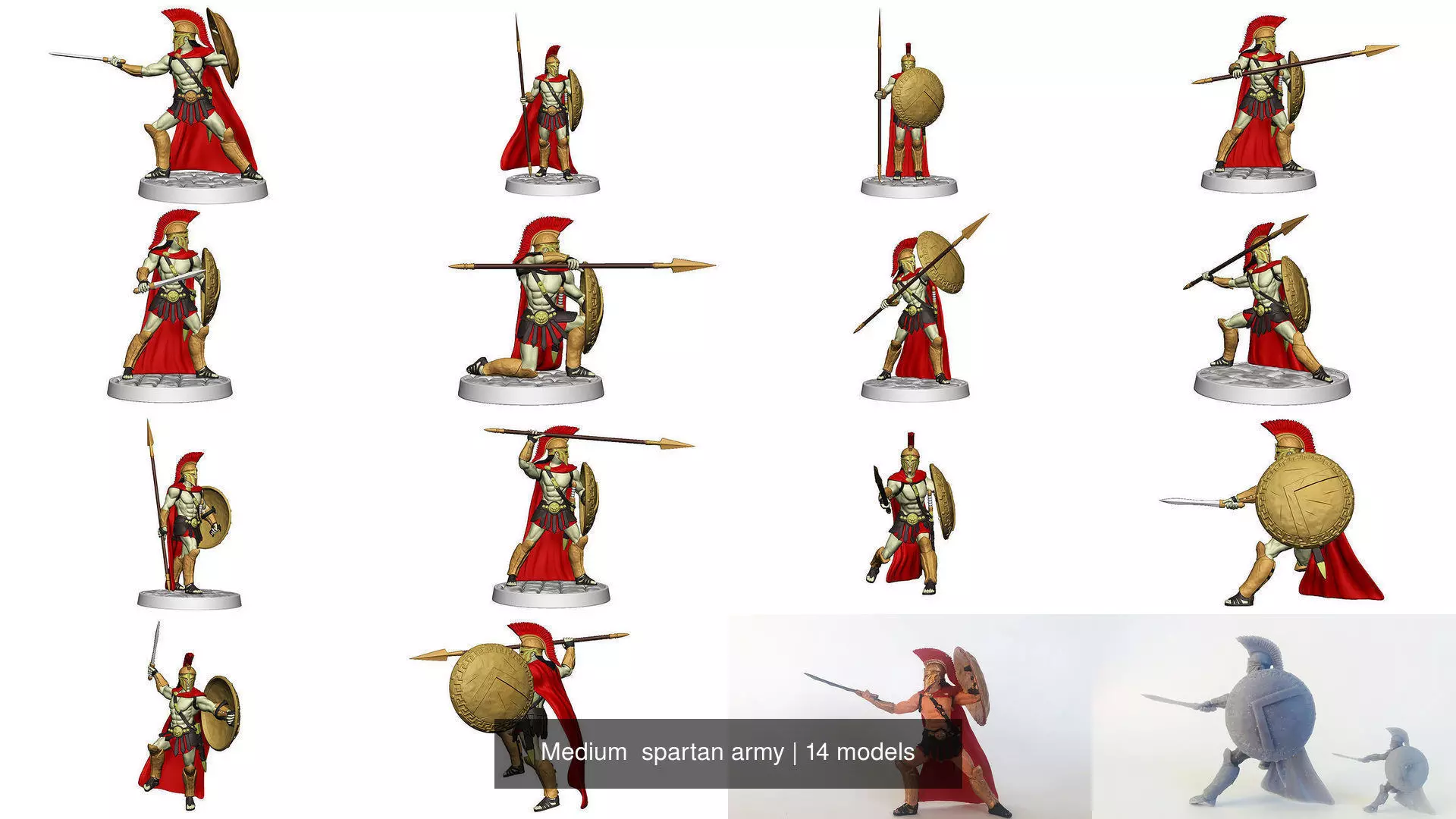 Medium  spartan army 3D Model Collection_0