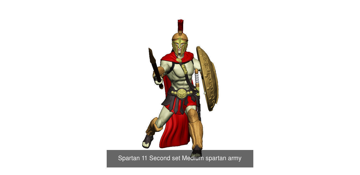 Medium  spartan army 3D Model Collection_25
