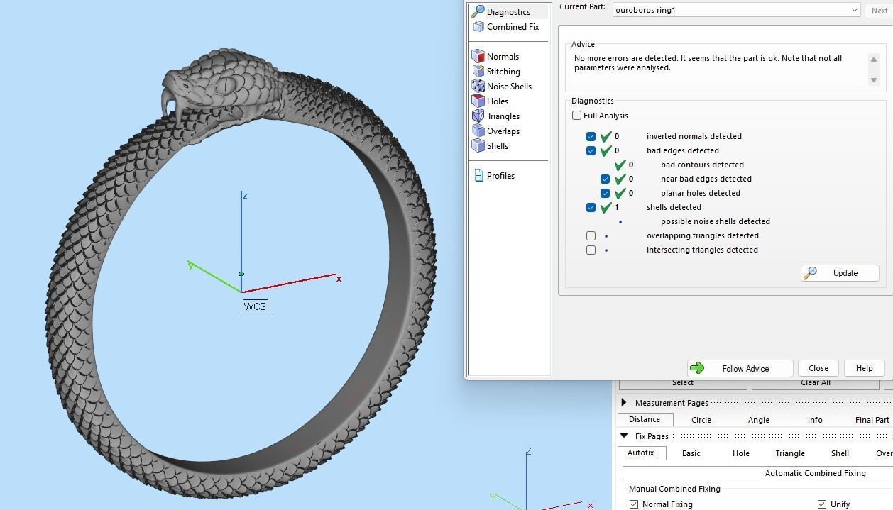 Ouroboros Ring size 6-14 3D print model_2