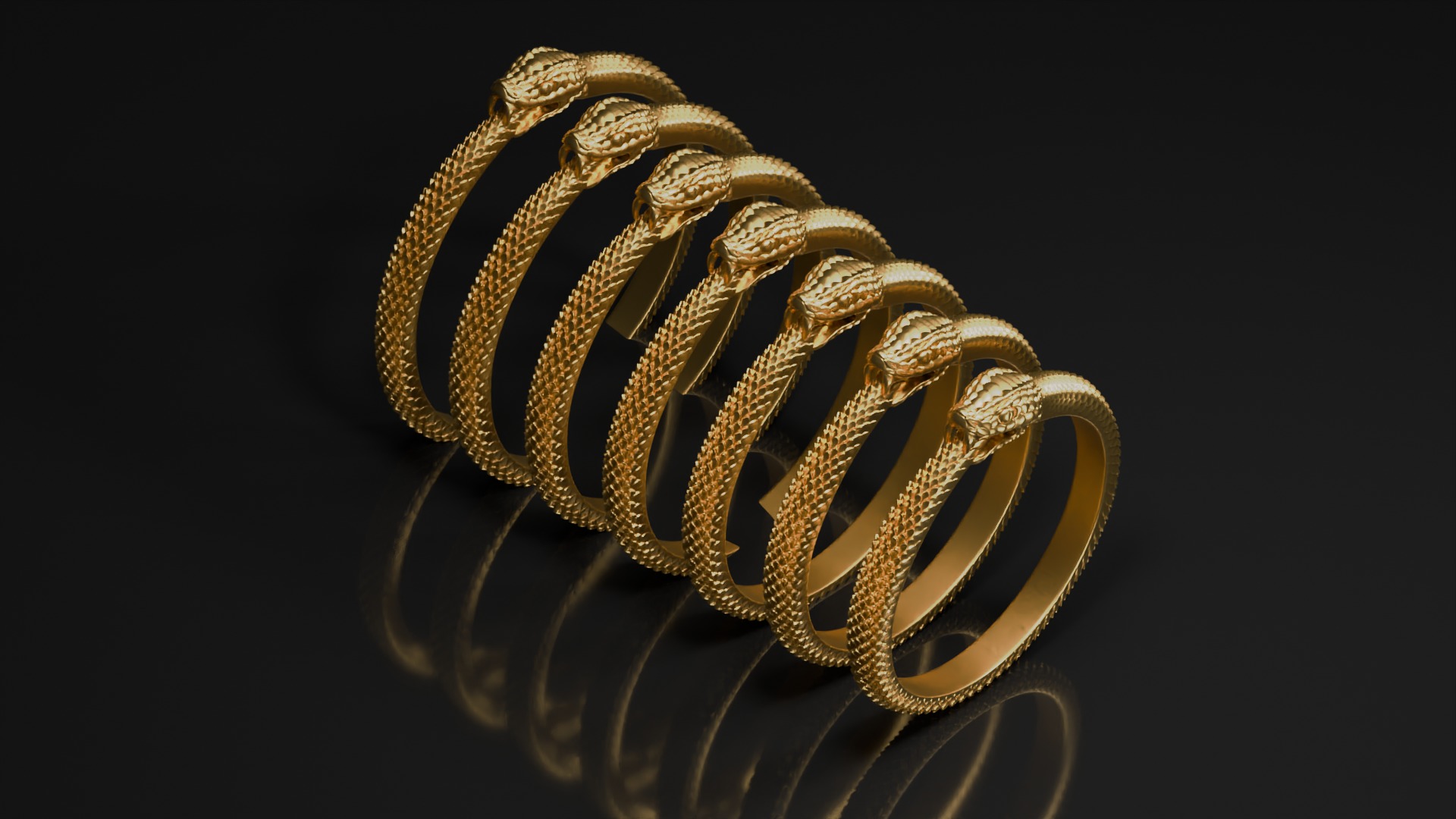 Ouroboros Ring size 6-14 3D print model_1