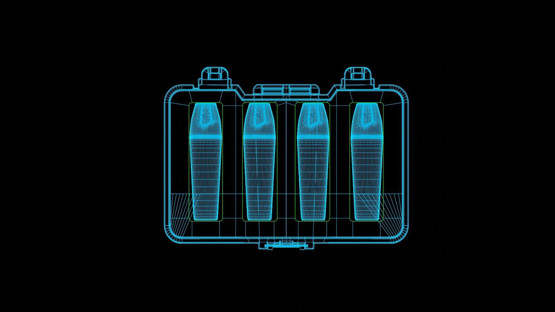 Highlighter Set Low-poly 3D model_4