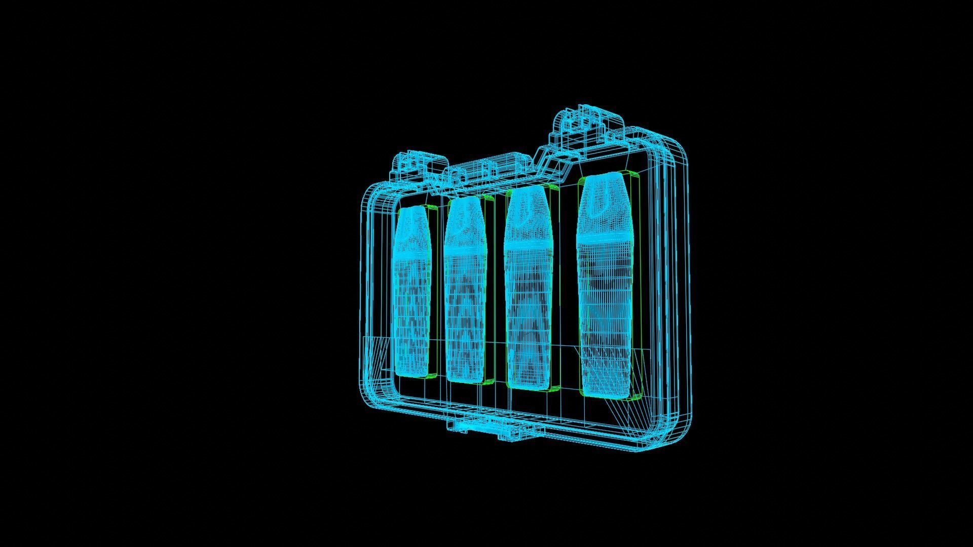 Highlighter Set Low-poly 3D model_8