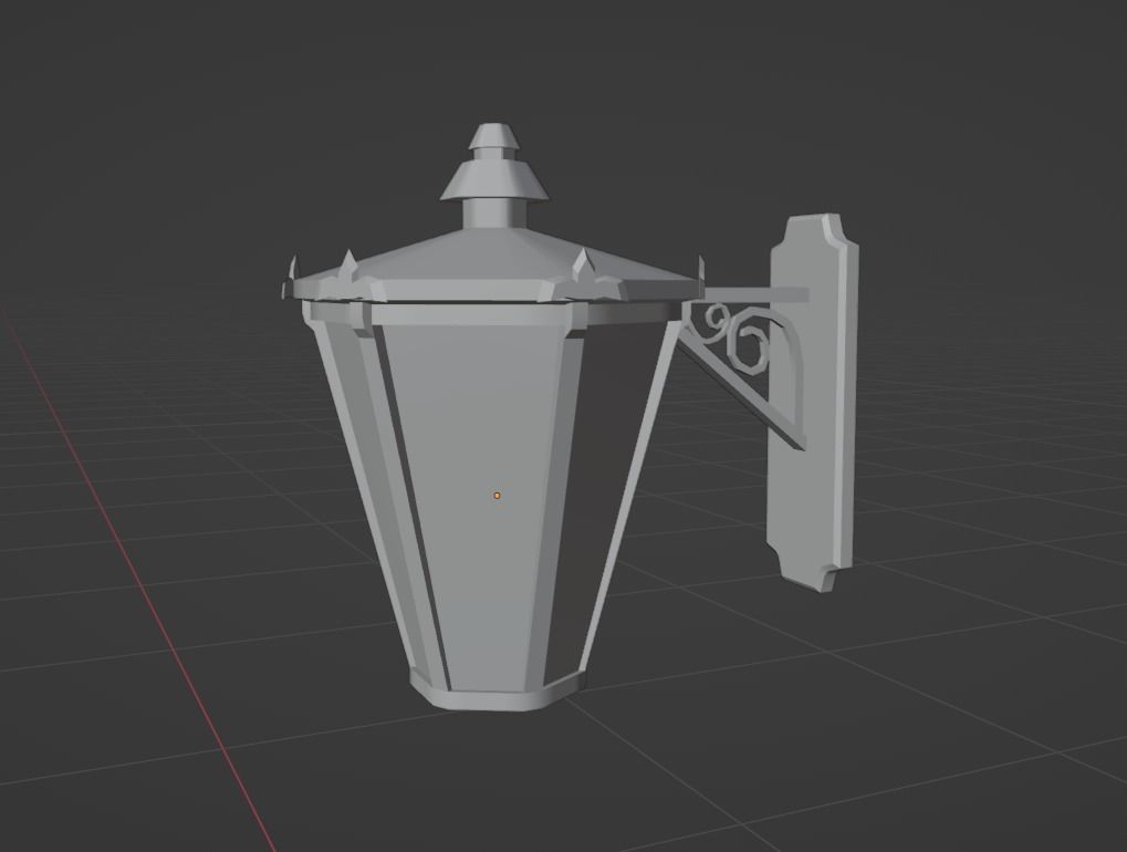 Wall Lamp Free low-poly 3D model_3