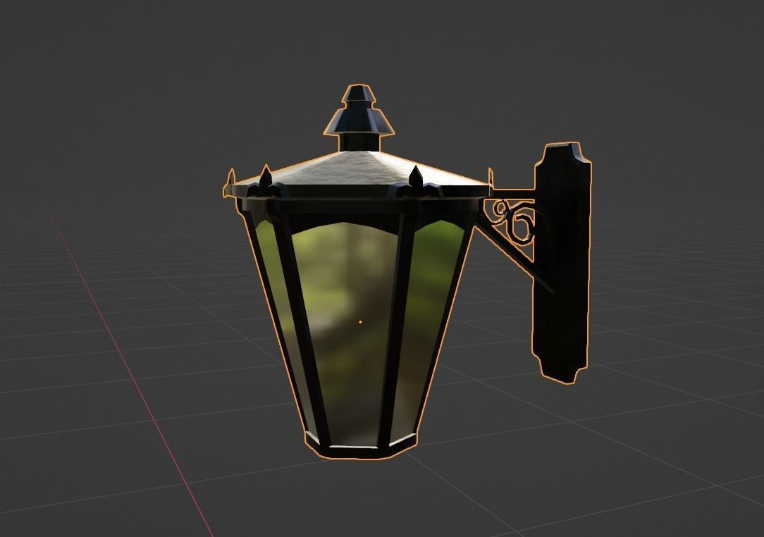 Wall Lamp Free low-poly 3D model_2