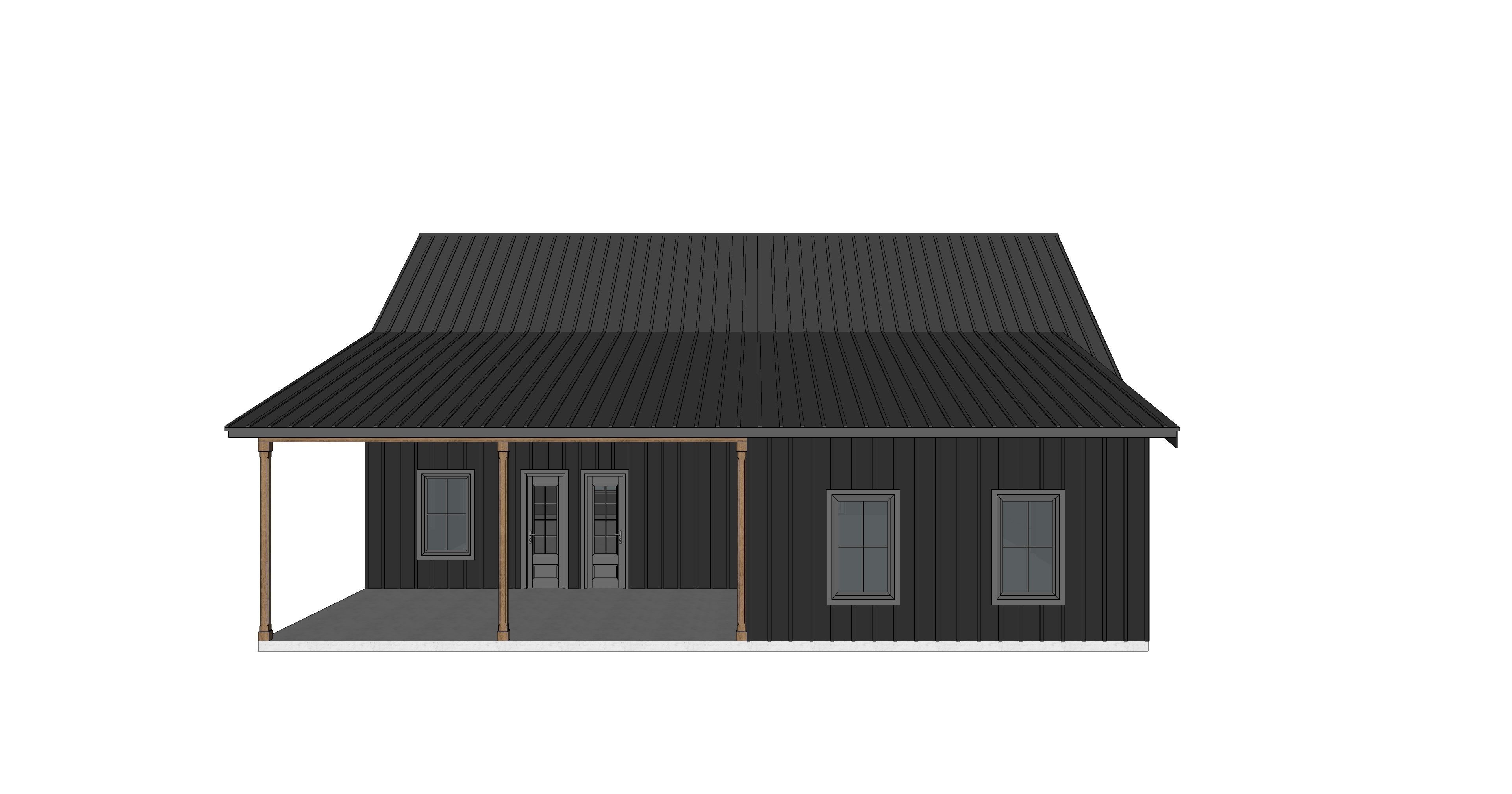Barndominium House 073 -Archimple LLC Low-poly 3D model_4