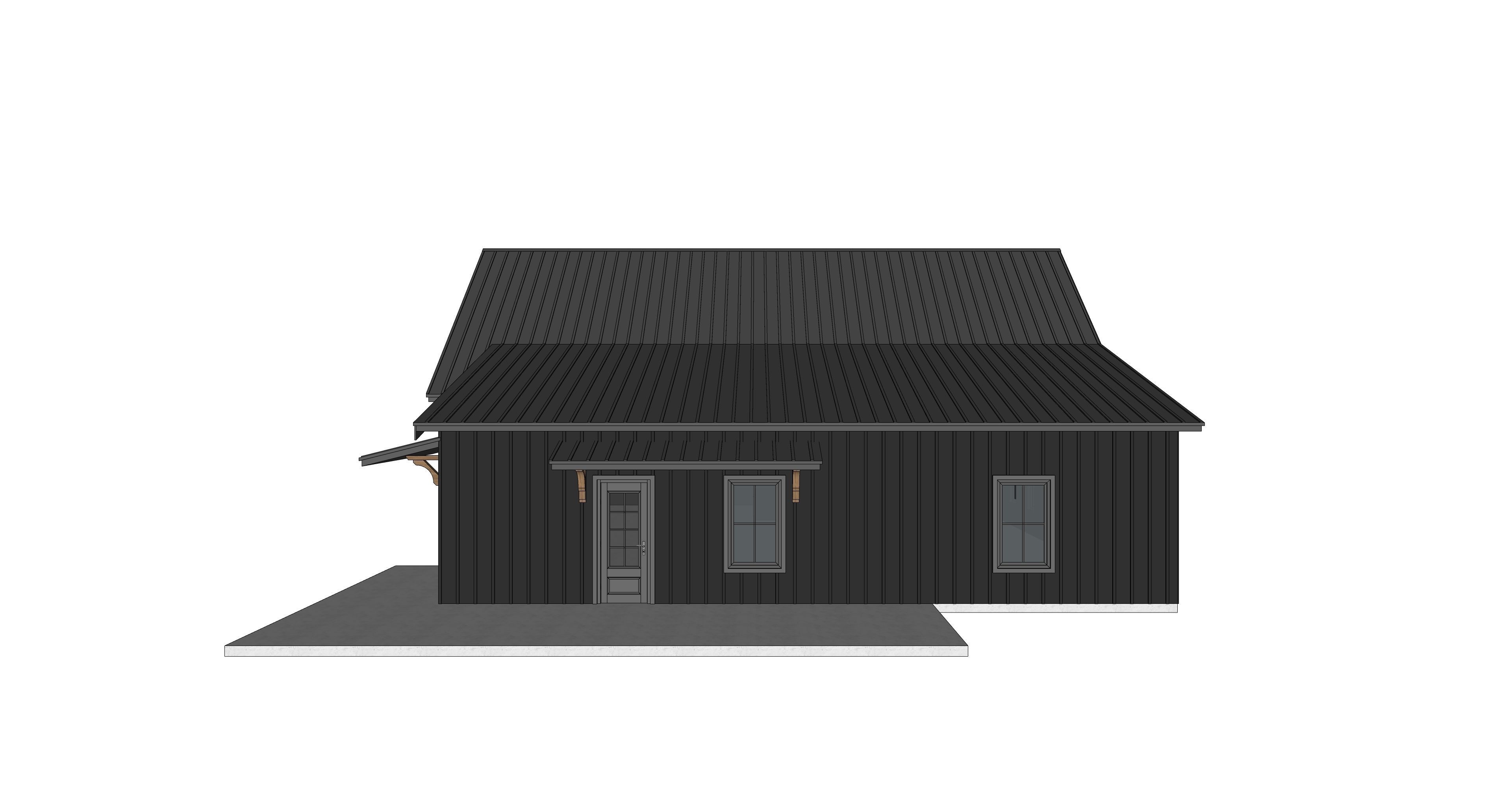 Barndominium House 073 -Archimple LLC Low-poly 3D model_6