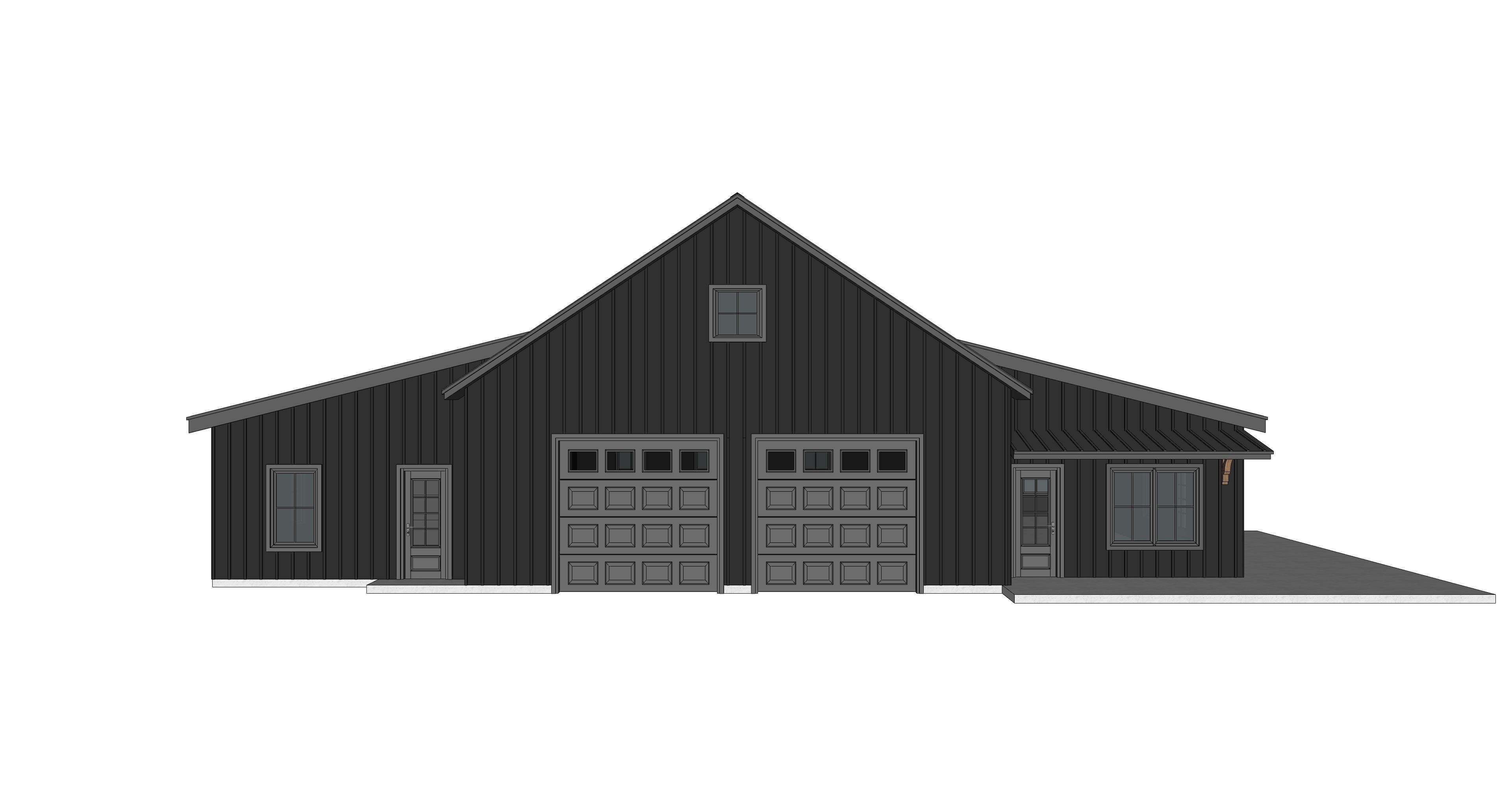 Barndominium House 073 -Archimple LLC Low-poly 3D model_3