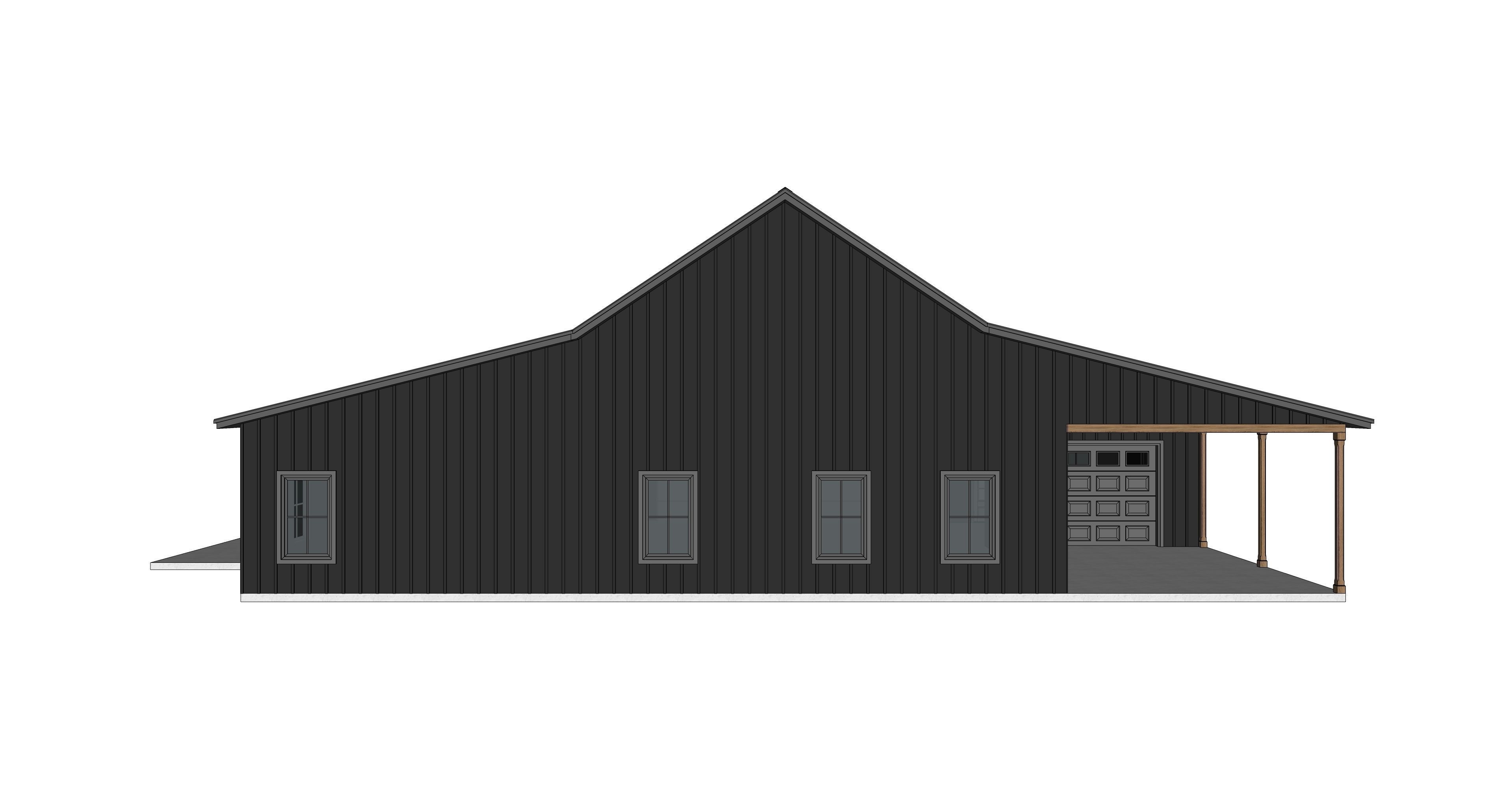 Barndominium House 073 -Archimple LLC Low-poly 3D model_2