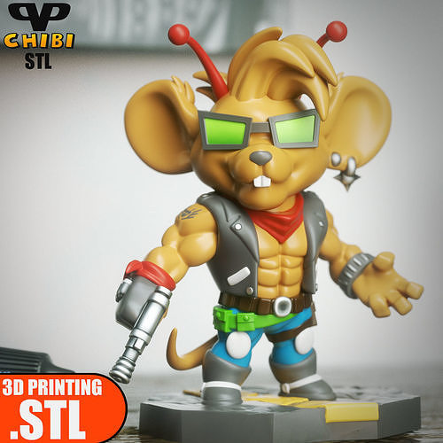 BMFM Throttle Chibi STL for 3D Printing ChibiSTL 3DXM