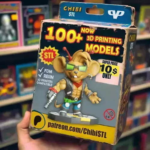 BMFM Throttle Chibi STL for 3D Printing ChibiSTL 3DXM 3D print model