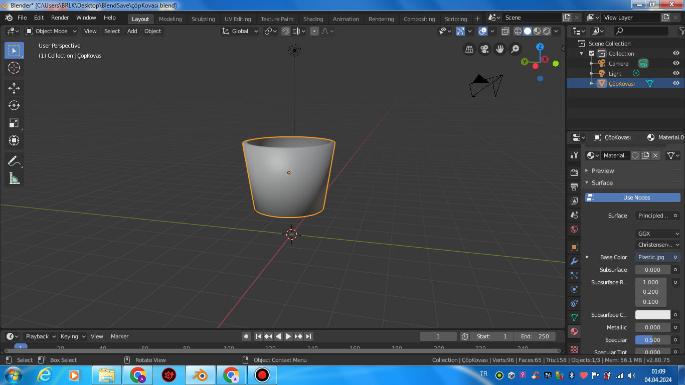 Trash Can Free 3D model_2