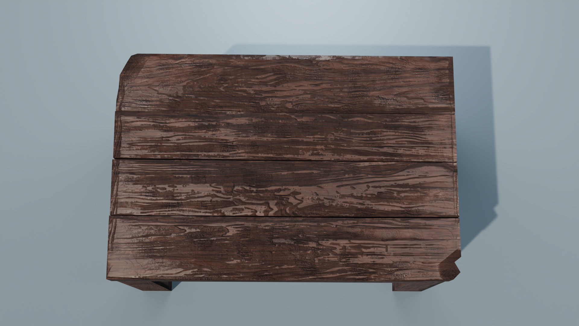 Weathered Table - VR and AR Optimized 3D Asset Low-poly 3D model_4