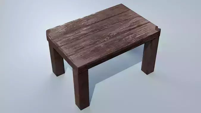 Weathered Table - VR and AR Optimized 3D Asset Low-poly 3D model Weathered Table - VR and AR Optimized 3D Asset Low-poly 3D model