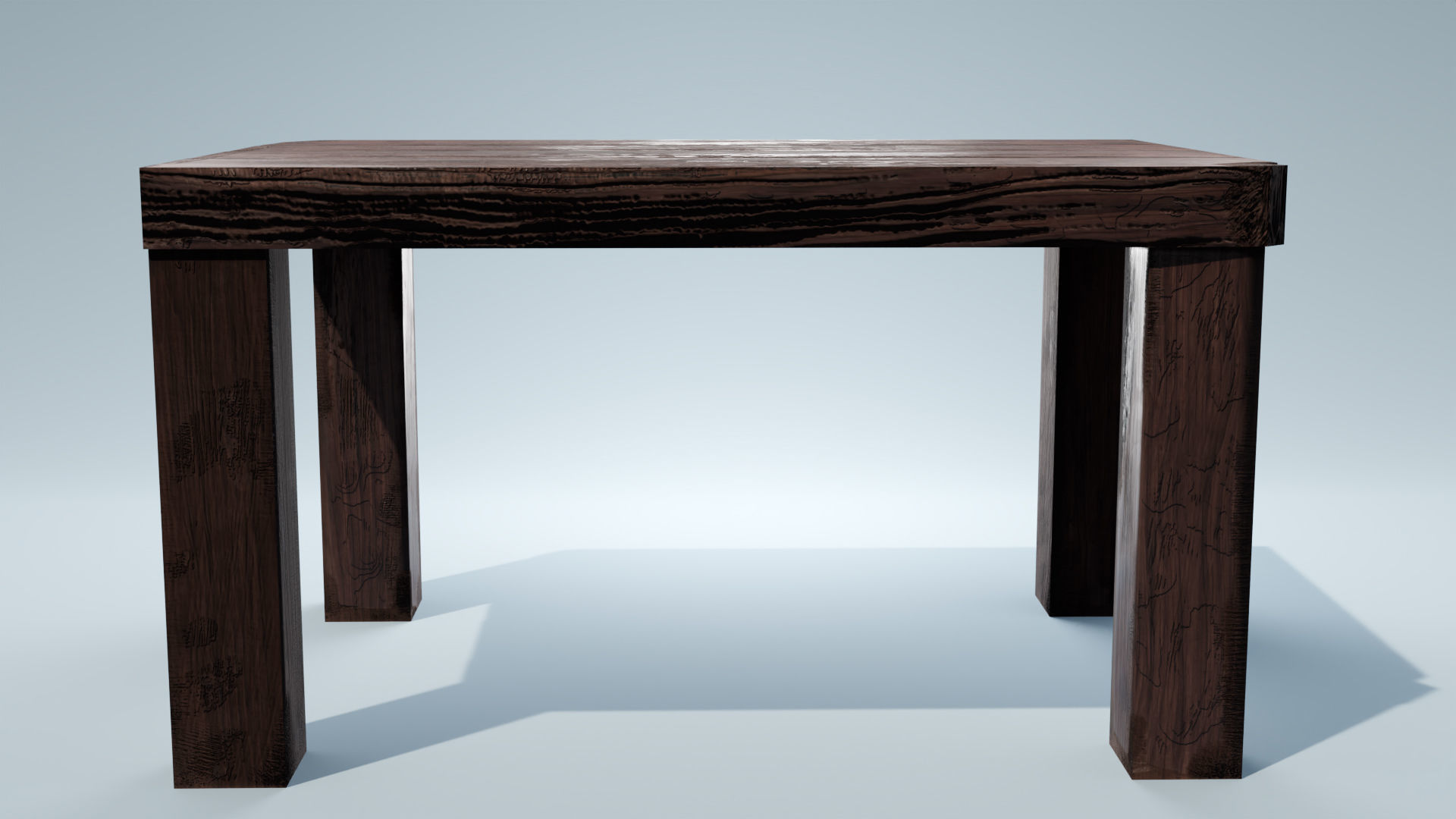 Weathered Table - VR and AR Optimized 3D Asset Low-poly 3D model_5