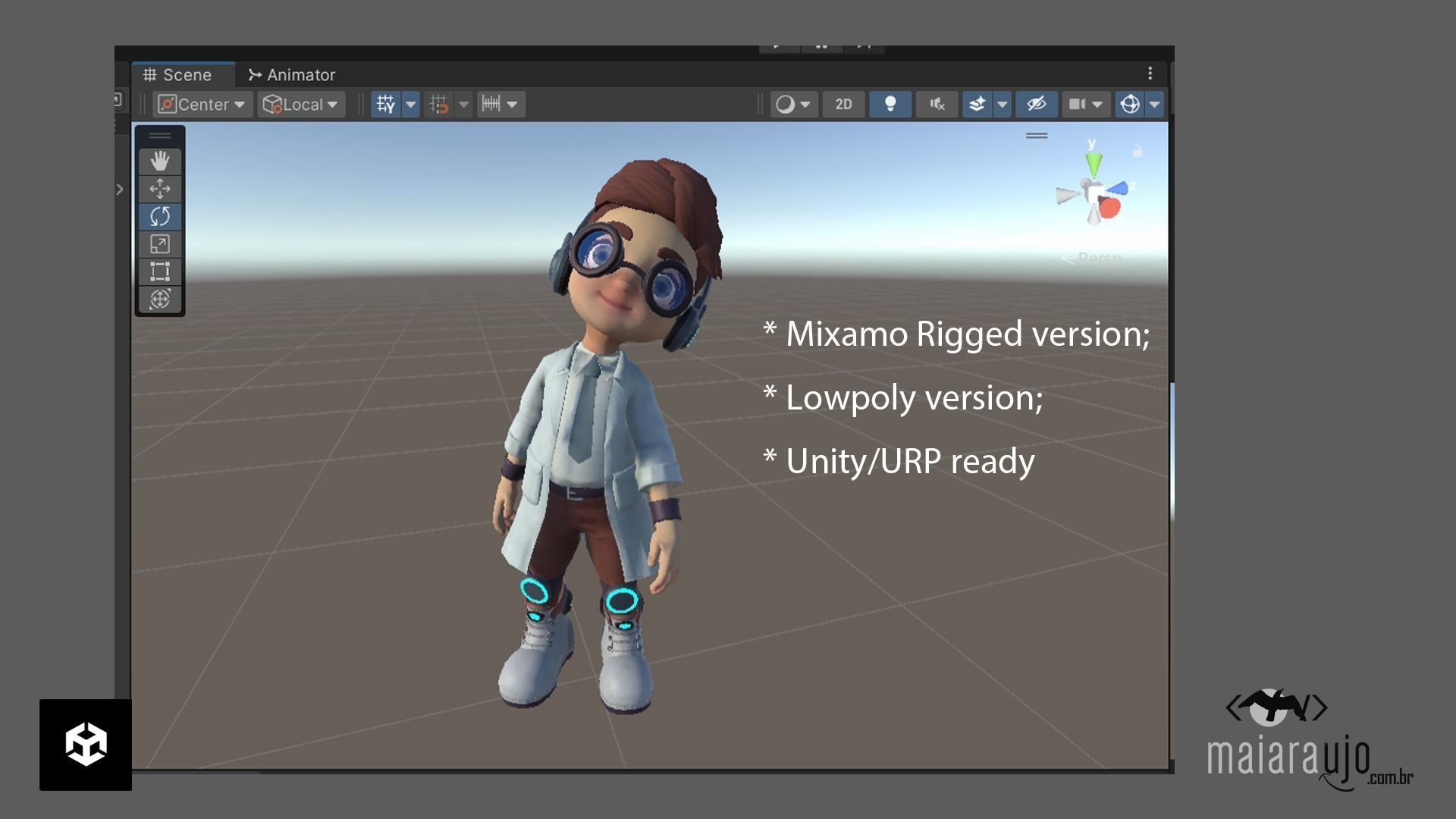 Sci-fi Scientist - Maya and Unity ready Low-poly 3D model_7