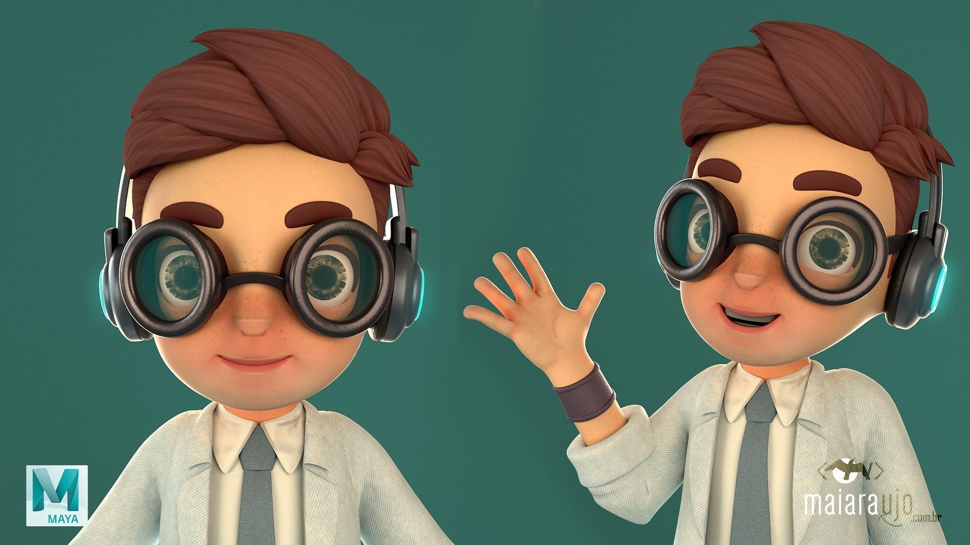 Sci-fi Scientist - Maya and Unity ready Low-poly 3D model_3