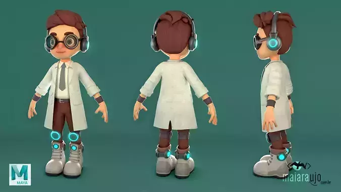 Sci-fi Scientist - Maya and Unity ready Low-poly 3D model Sci-fi Scientist - Maya and Unity ready Low-poly 3D model