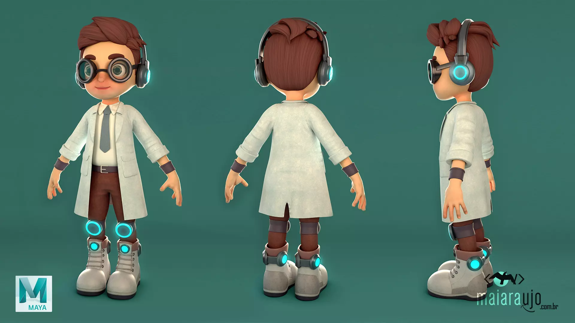 Sci-fi Scientist - Maya and Unity ready Low-poly 3D model_0