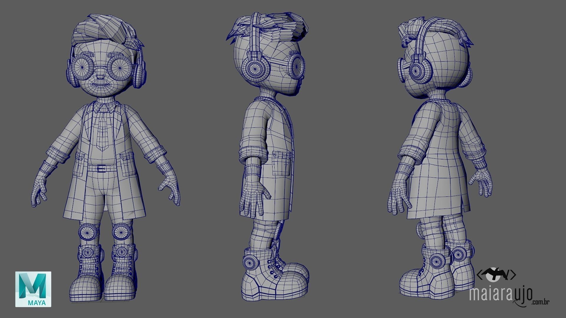 Sci-fi Scientist - Maya and Unity ready Low-poly 3D model_4