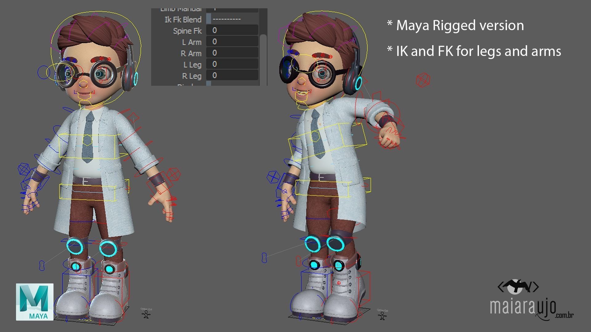 Sci-fi Scientist - Maya and Unity ready Low-poly 3D model_5