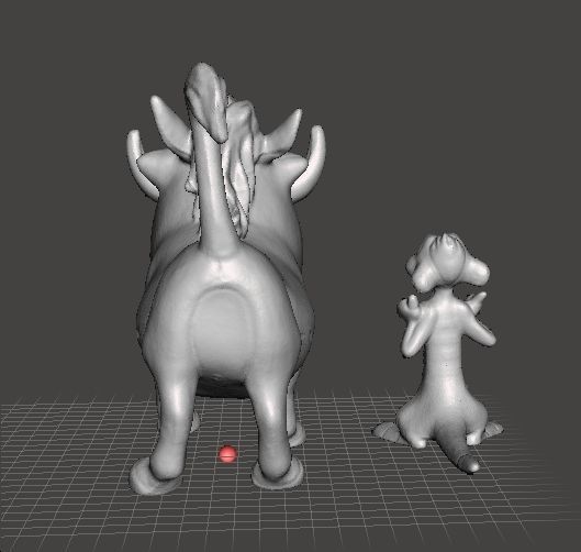 TIMON AND PUMBAA FIGURES SET PVC PLASTIC MODEL TOY KAWAII 3D print model_3