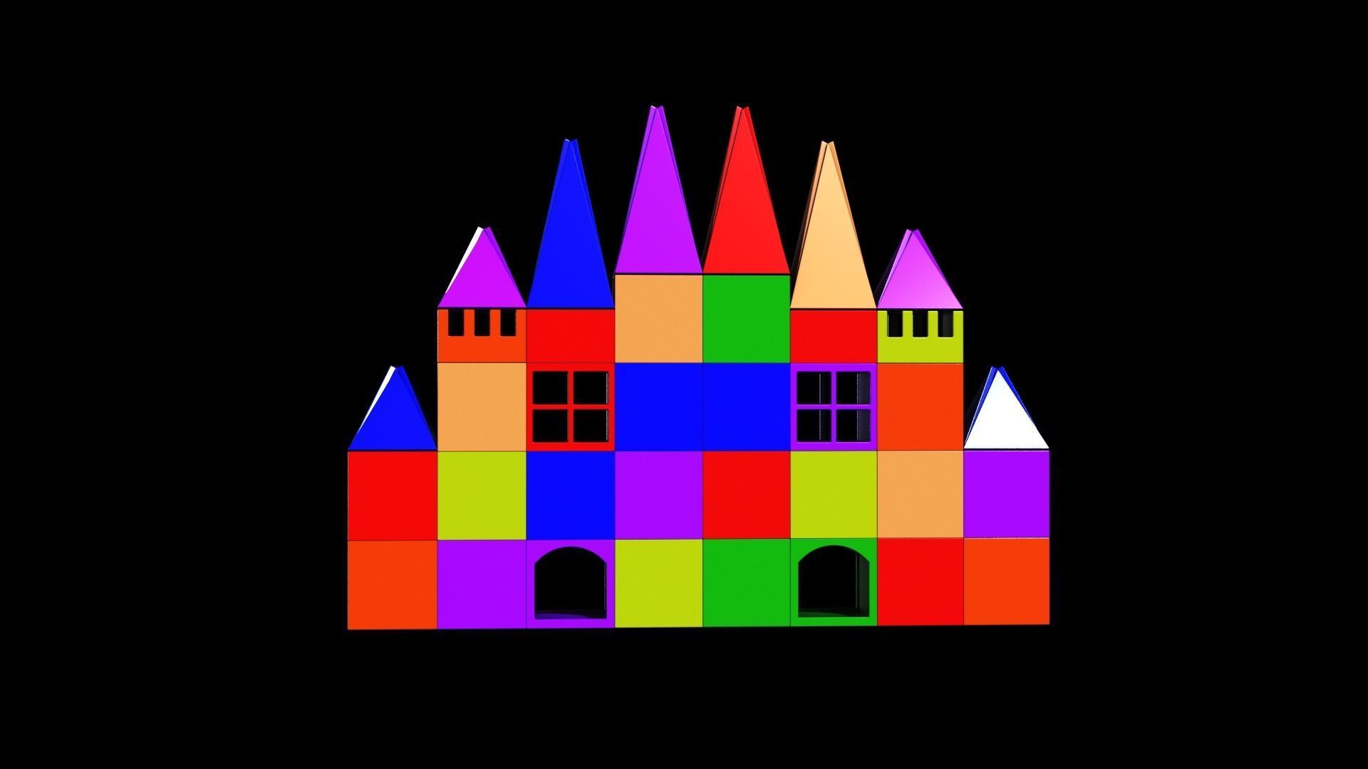 Magical Tiles Low-poly 3D model_2