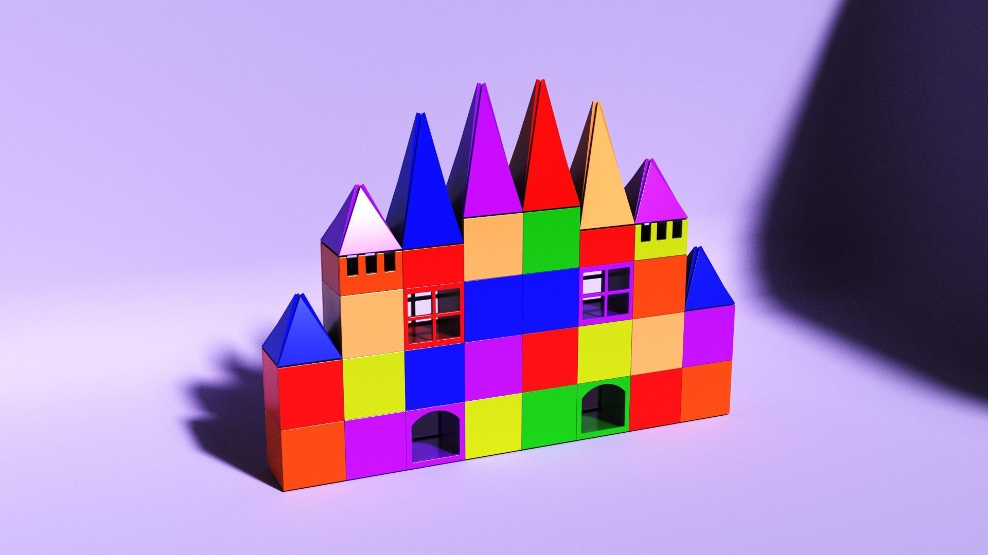 Magical Tiles Low-poly 3D model_1