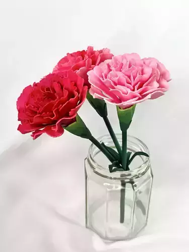 Carnation Flower 3D Print ready