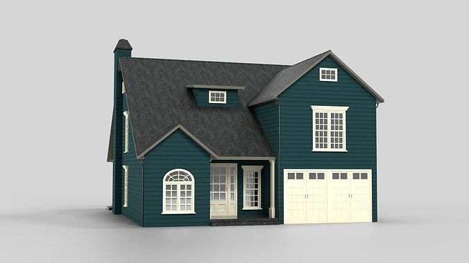 British House Design 04T3 Low-poly 3D model