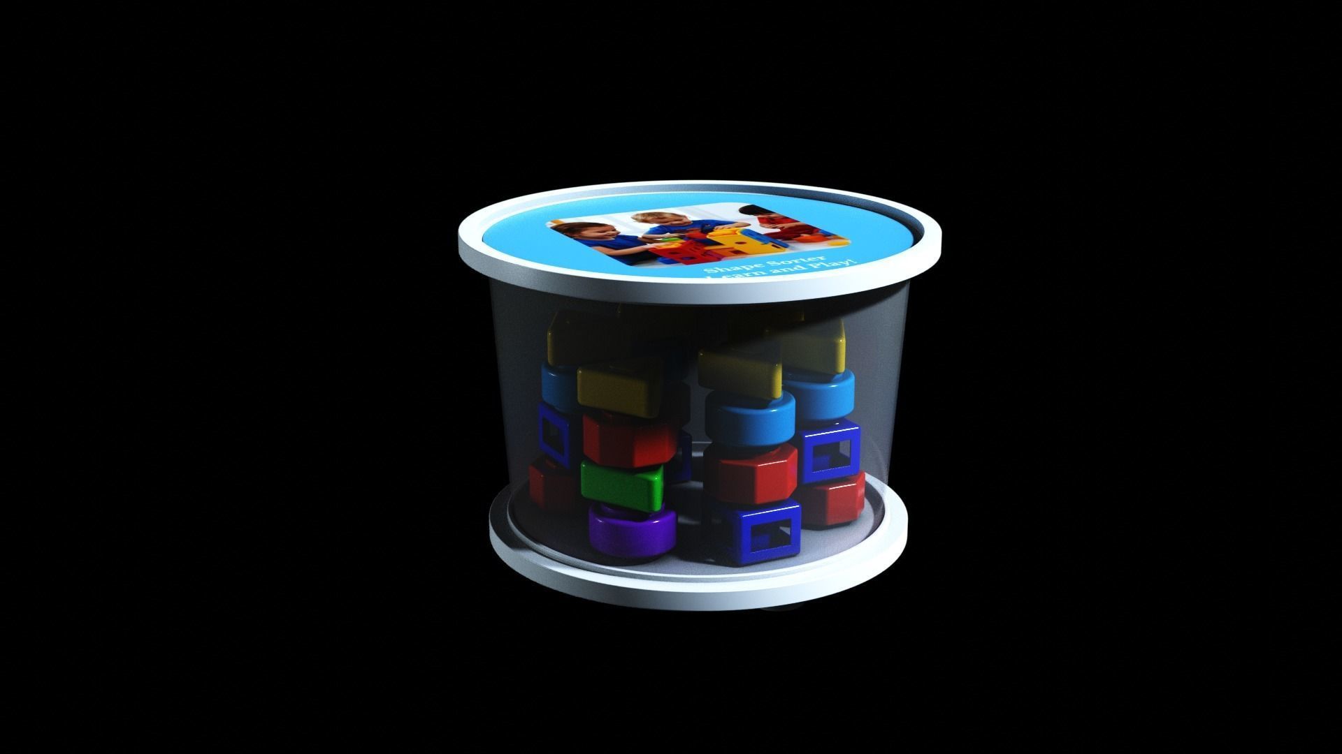 Toy shape sorter Low-poly 3D model_2