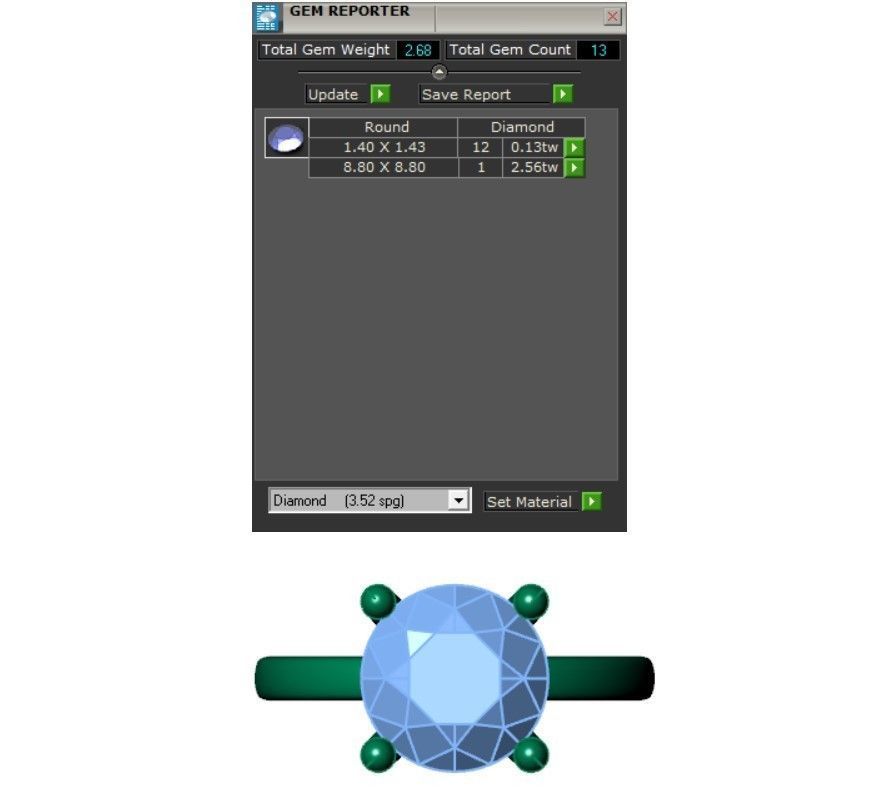 Solitaire hidden halo style diamond ring 3D print model_6