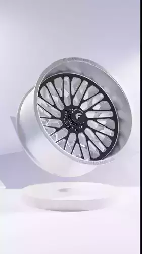 Wheel based on  FORGIATO TXC107 CHROME BLACK 3D model