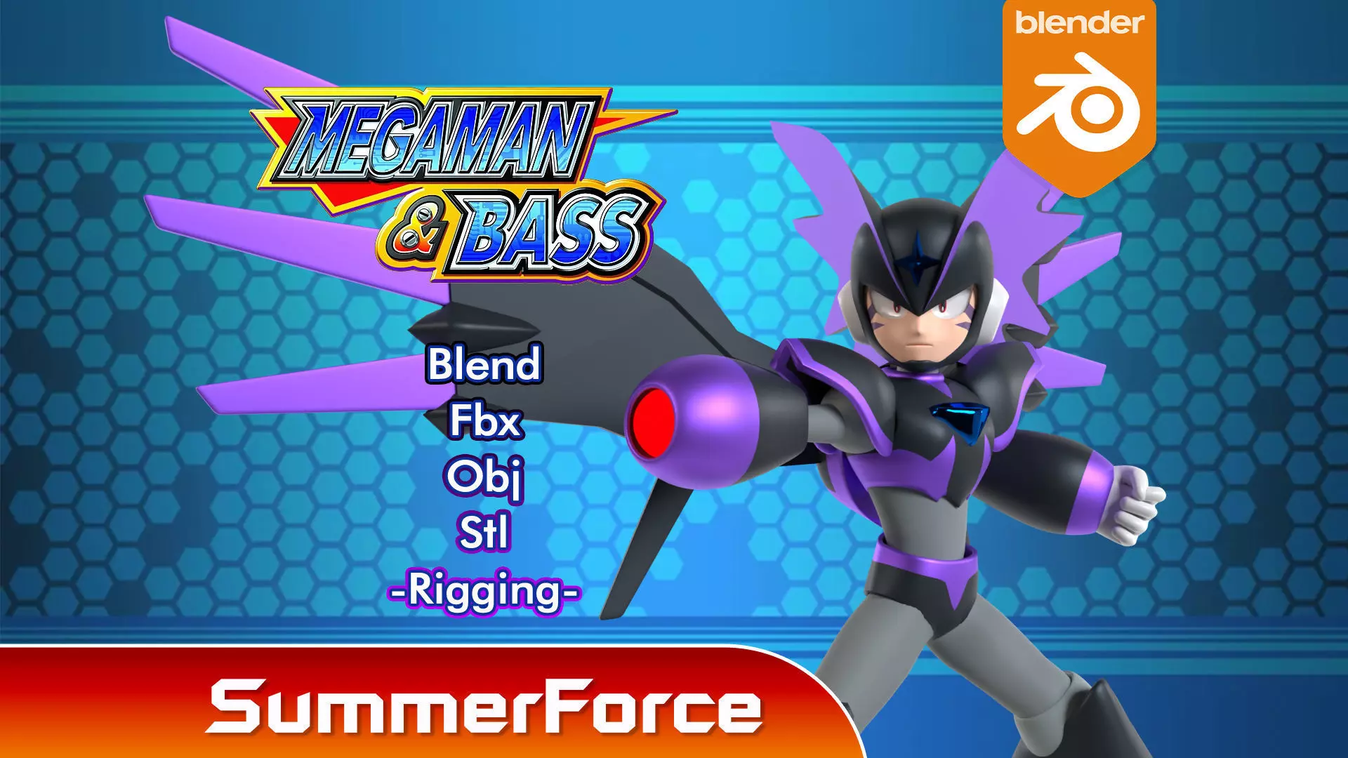 Super Bass - Megaman 3D model_0