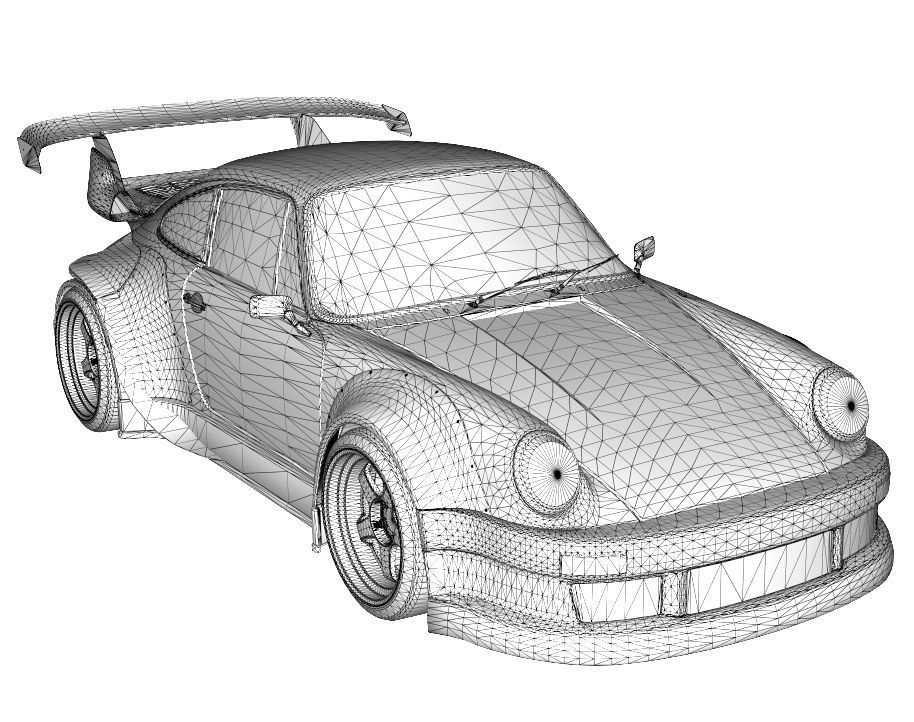 Porsche 911 RWB 3D model_8