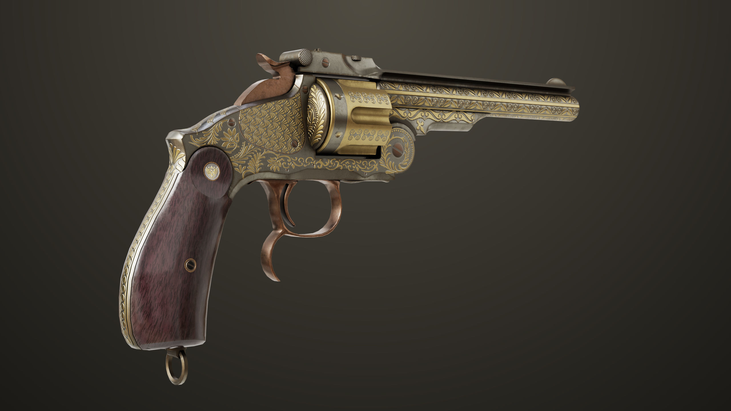 Aesthetic Revolver 02 Generic  All PBR Unity UE Textures Low-poly 3D model_2