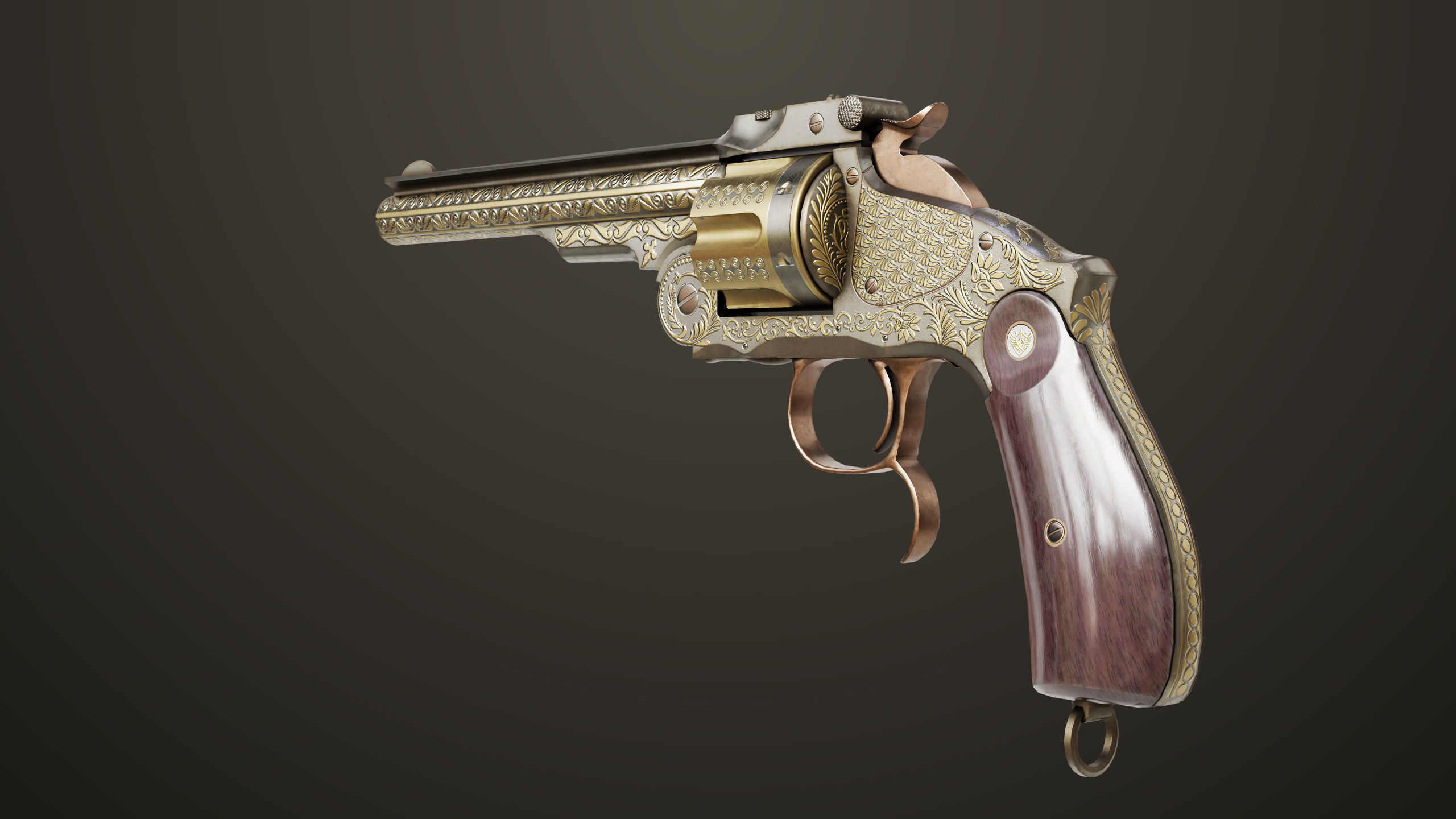 Aesthetic Revolver 02 Generic  All PBR Unity UE Textures Low-poly 3D model_11
