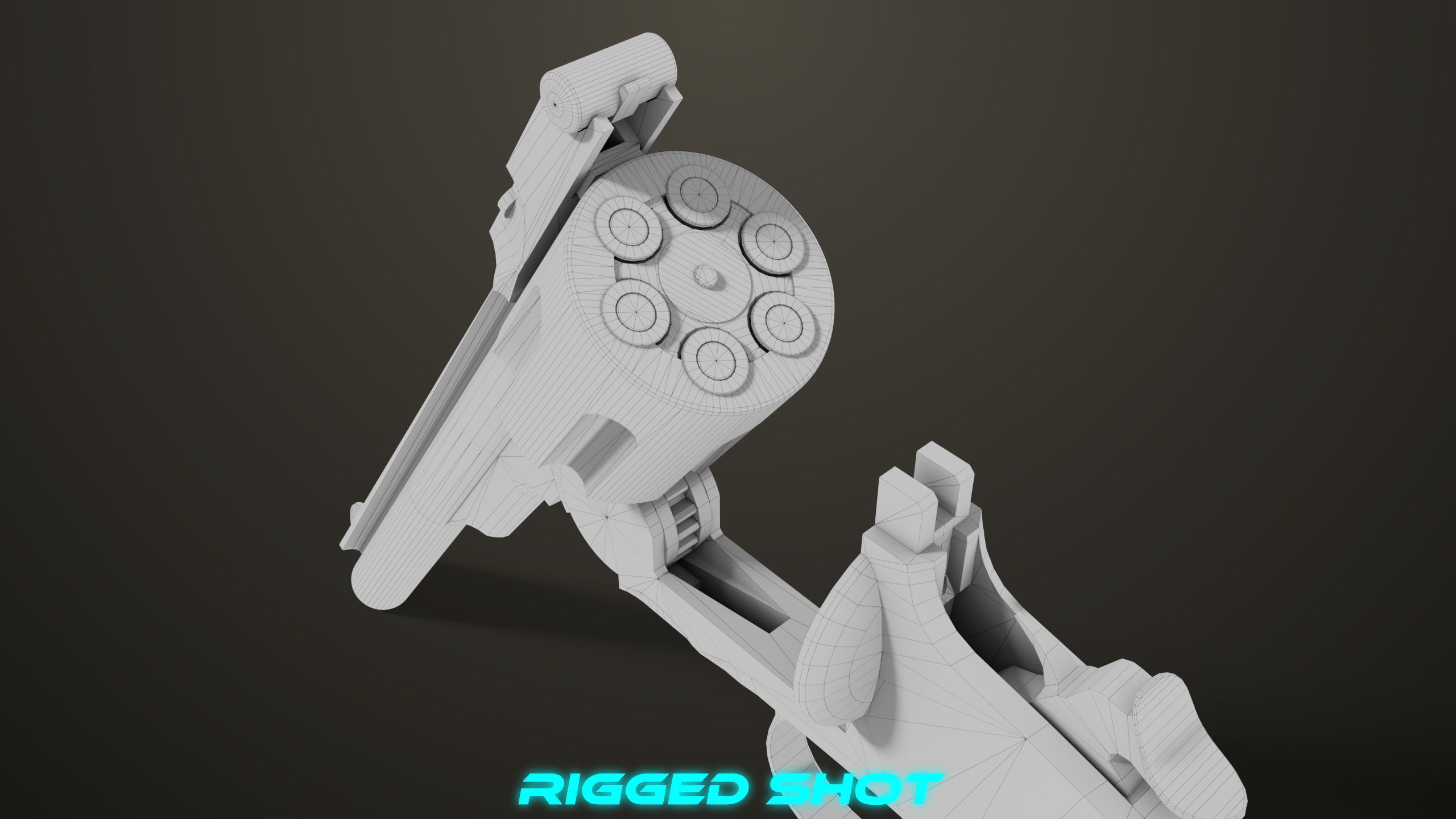Aesthetic Revolver 02 Generic  All PBR Unity UE Textures Low-poly 3D model_37