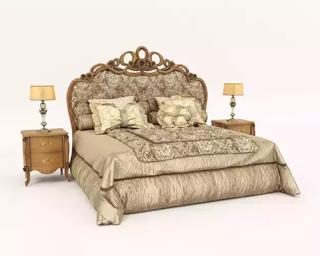 Classic European style Bed set 57 3D model