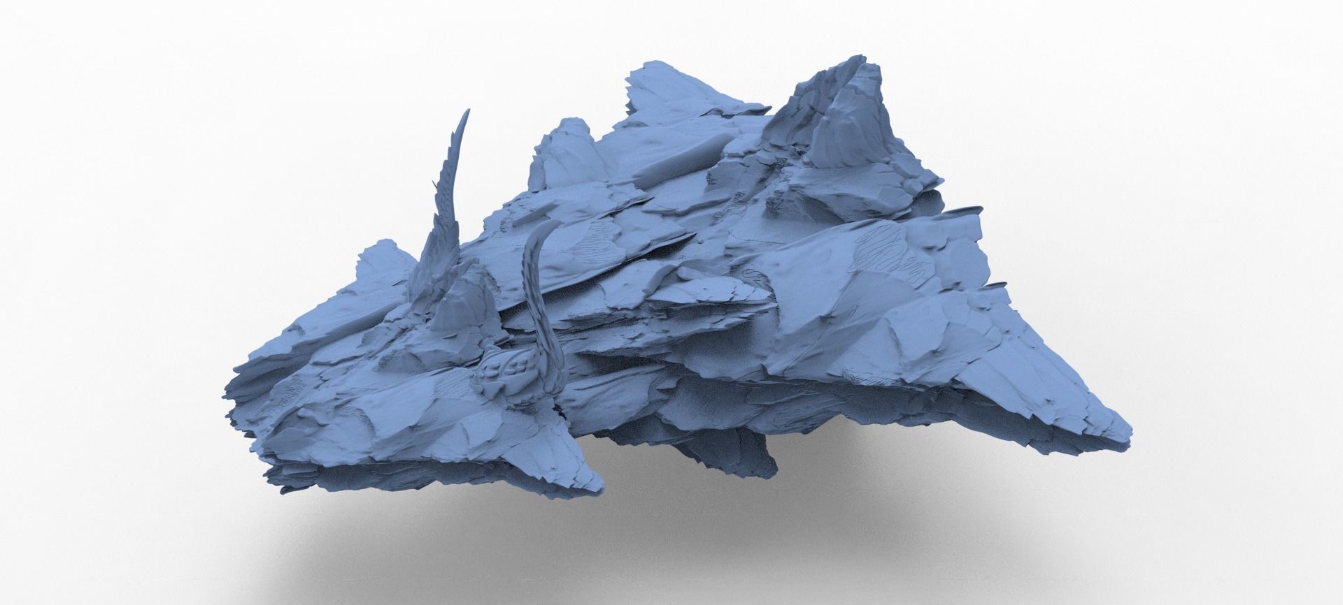 Dreamlands Asteroid rock cluster 3D model_1