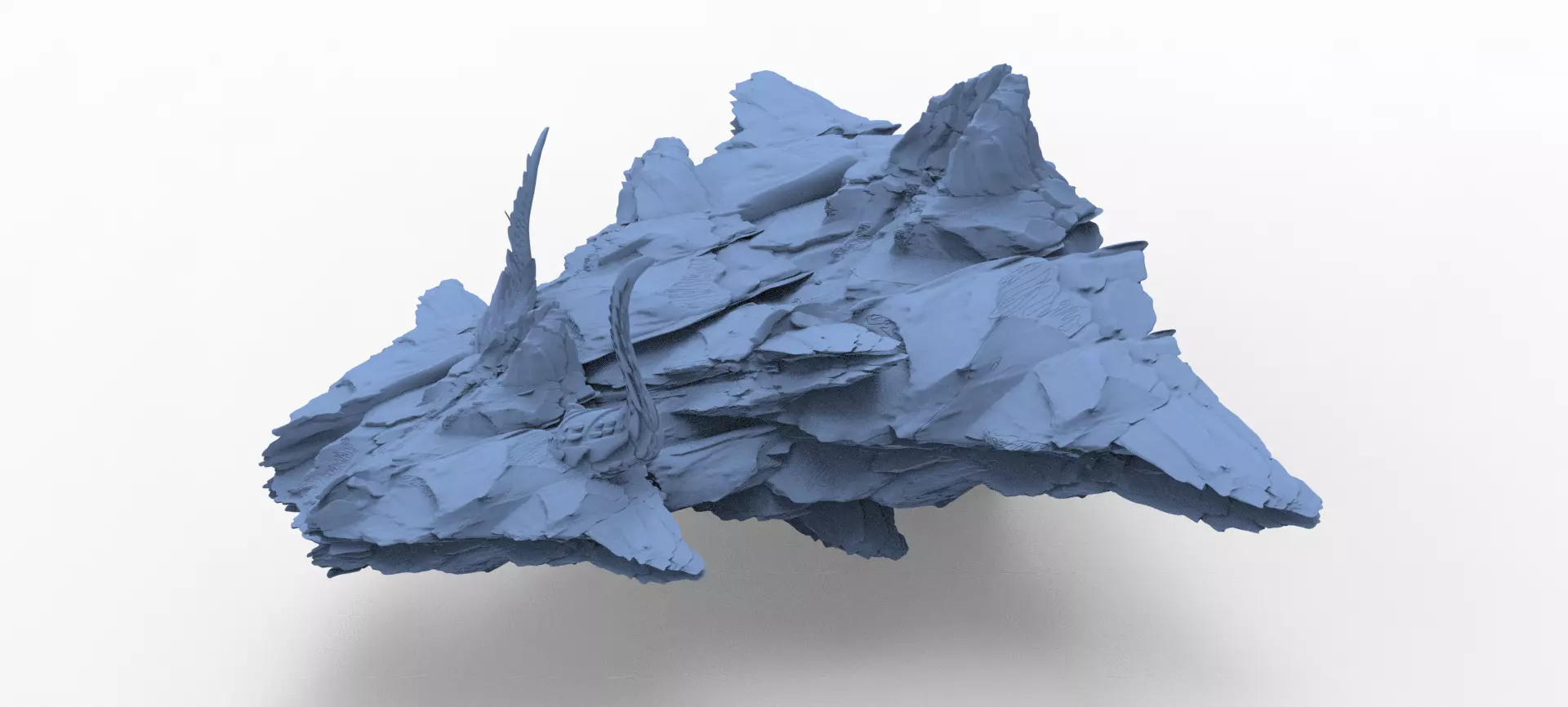 Dreamlands Asteroid rock cluster 3D model_0