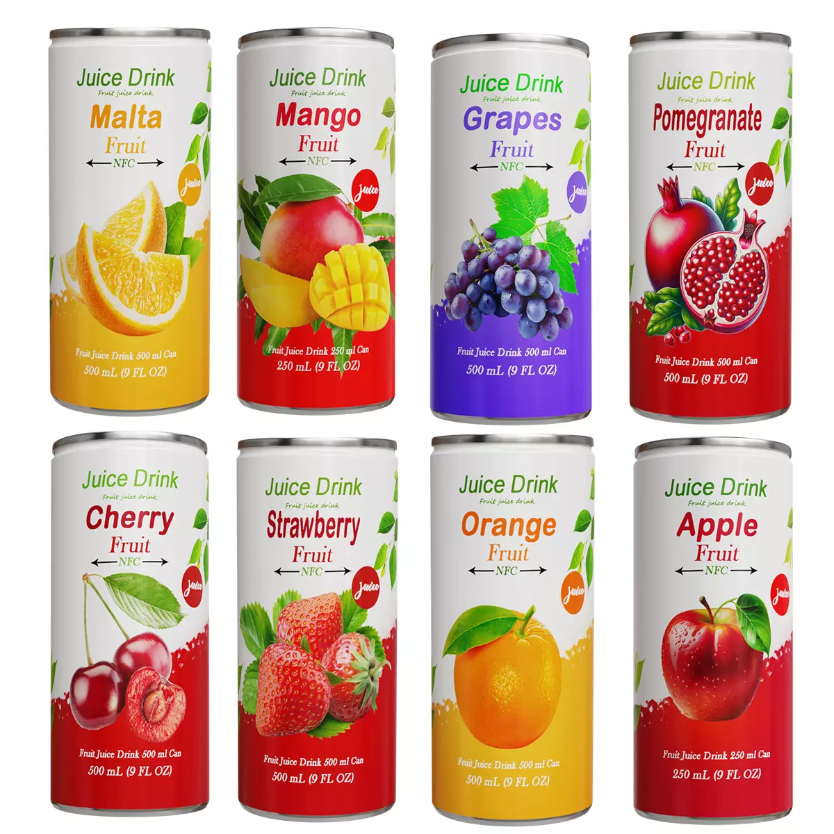 Fruit Juice Drink 3D Model Collection_0