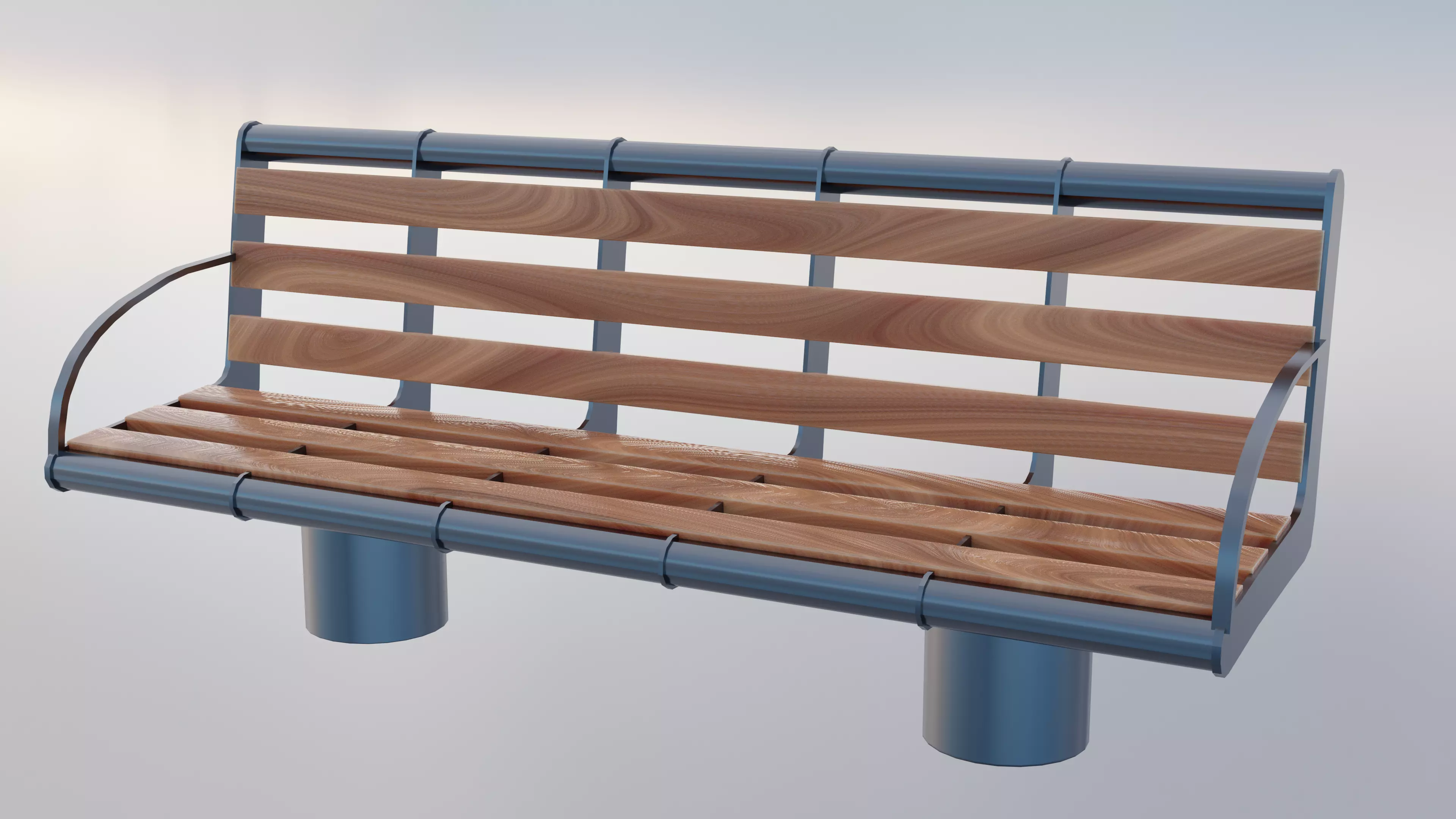 Bench Free low-poly 3D model