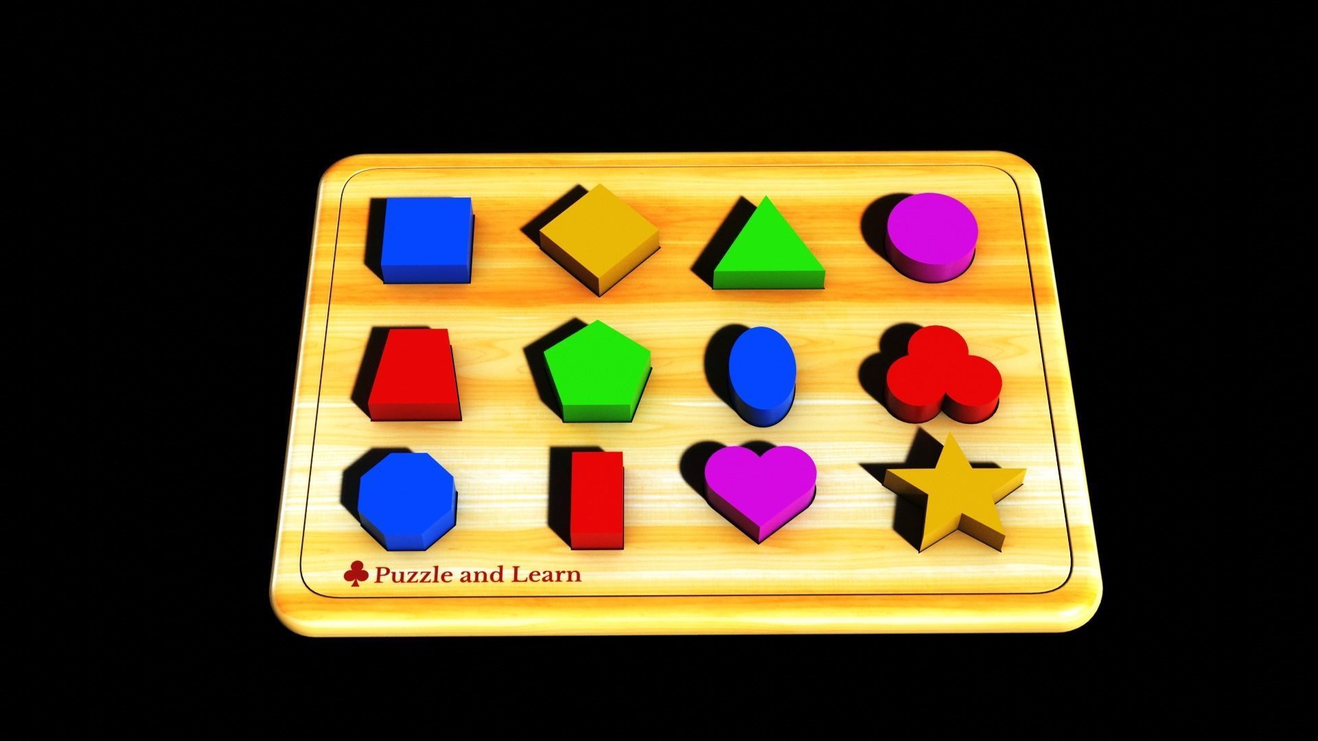 Toy shape sorter Low-poly 3D model_3
