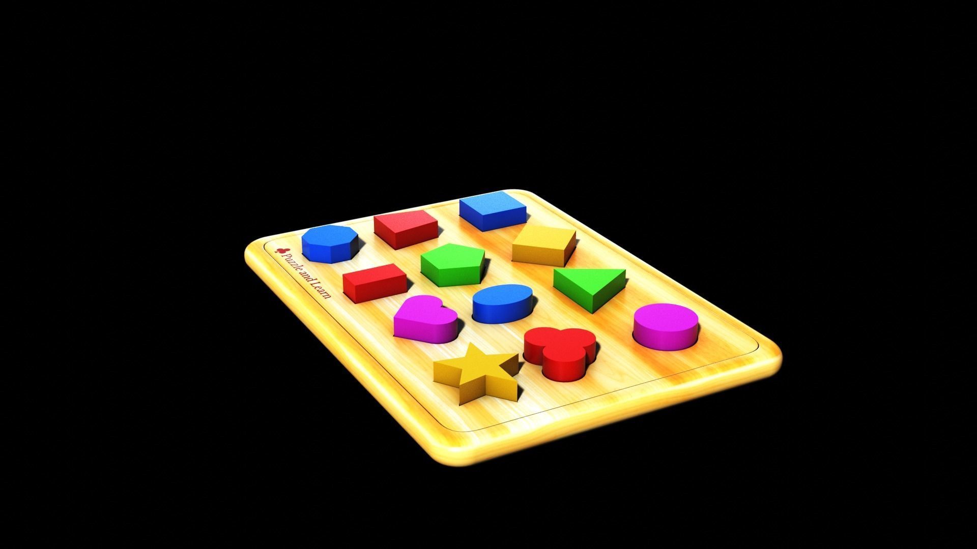 Toy shape sorter Low-poly 3D model_2