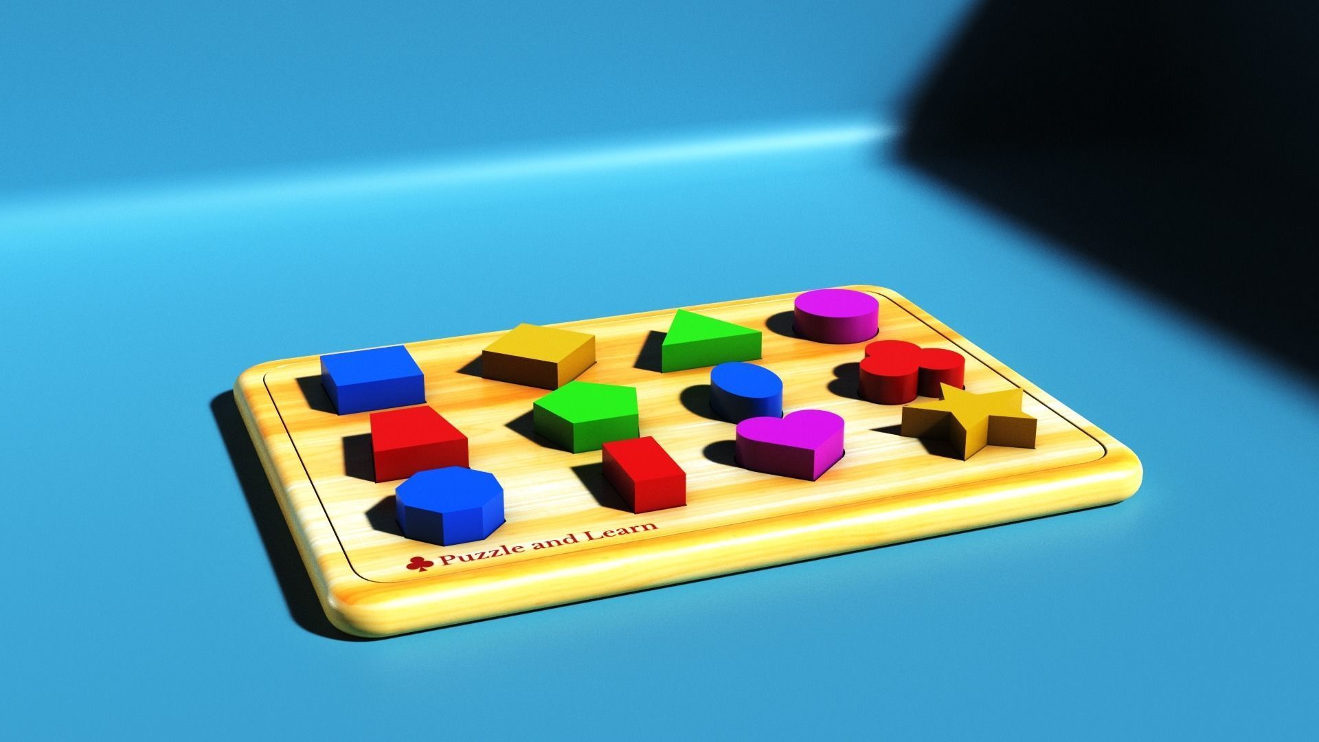 Toy shape sorter Low-poly 3D model_1