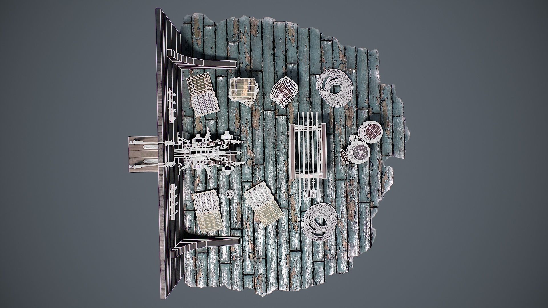 Vessel cannon 3D model Low-poly 3D model_8