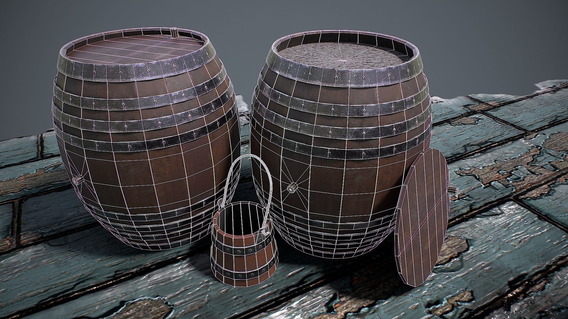 Vessel cannon 3D model Low-poly 3D model_22