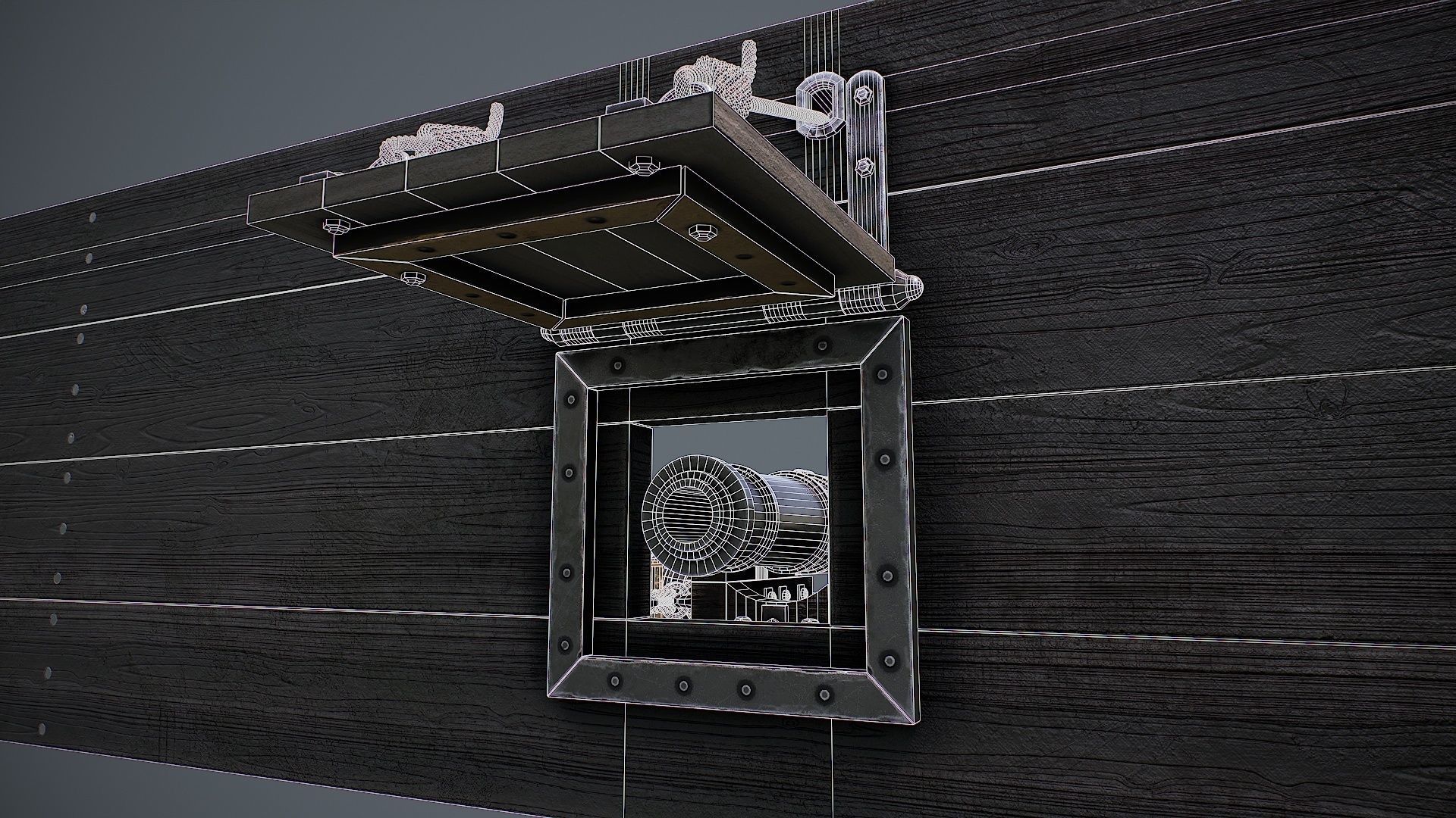 Vessel cannon 3D model Low-poly 3D model_12