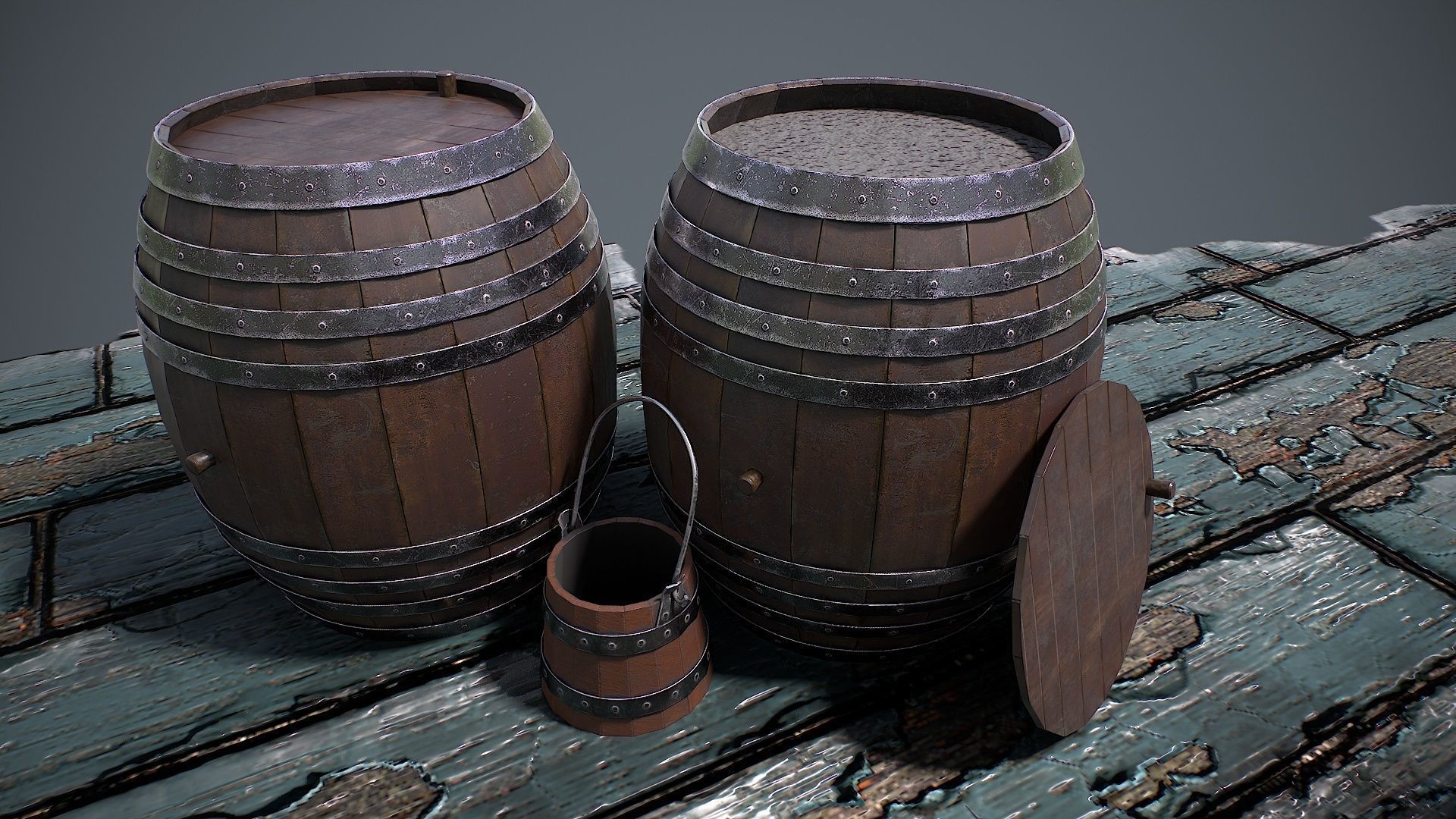 Vessel cannon 3D model Low-poly 3D model_21