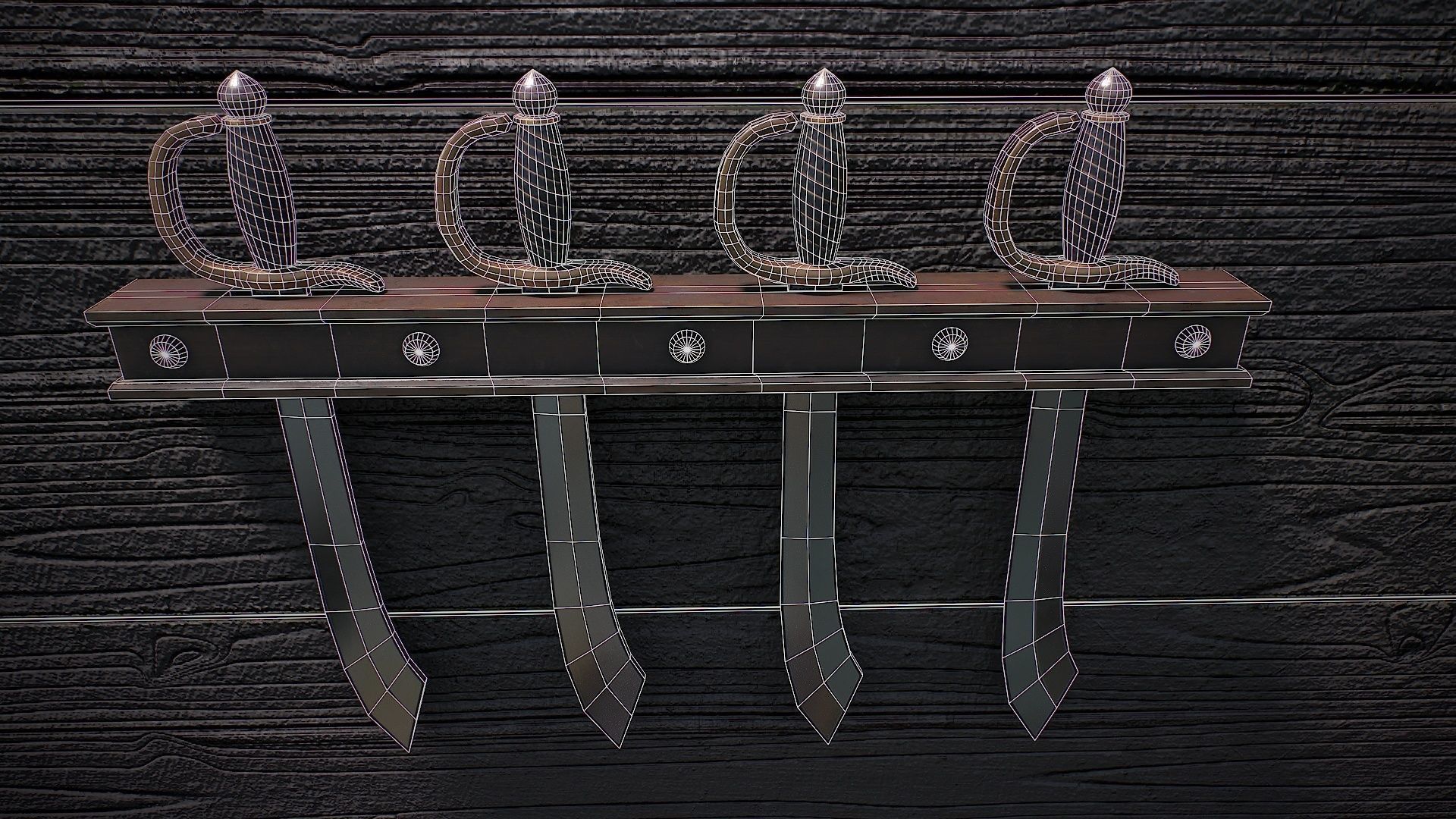 Vessel cannon 3D model Low-poly 3D model_34